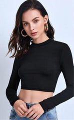 Crop top Manga Larga