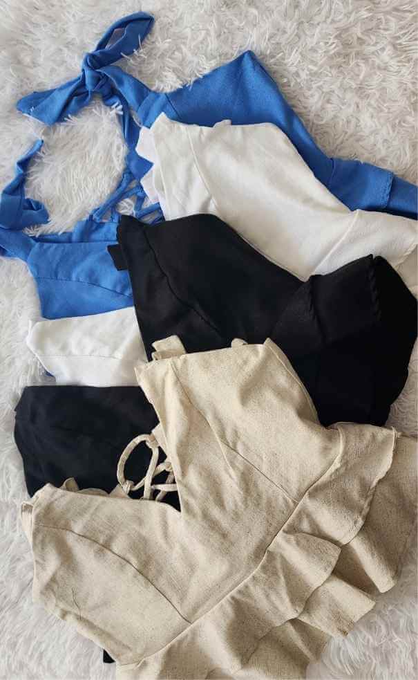 Blusa Lino Boleros Trenza