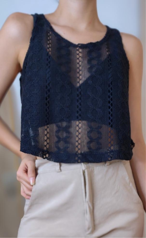 Blusa Tipo Croche Tejido