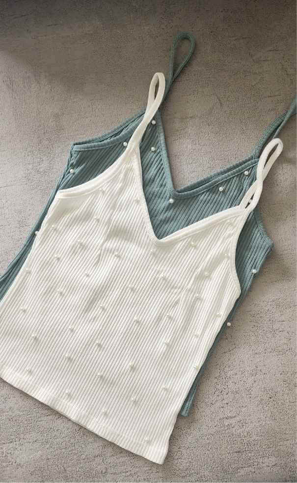 Blusa Tira Básica Rib Tipo Americano