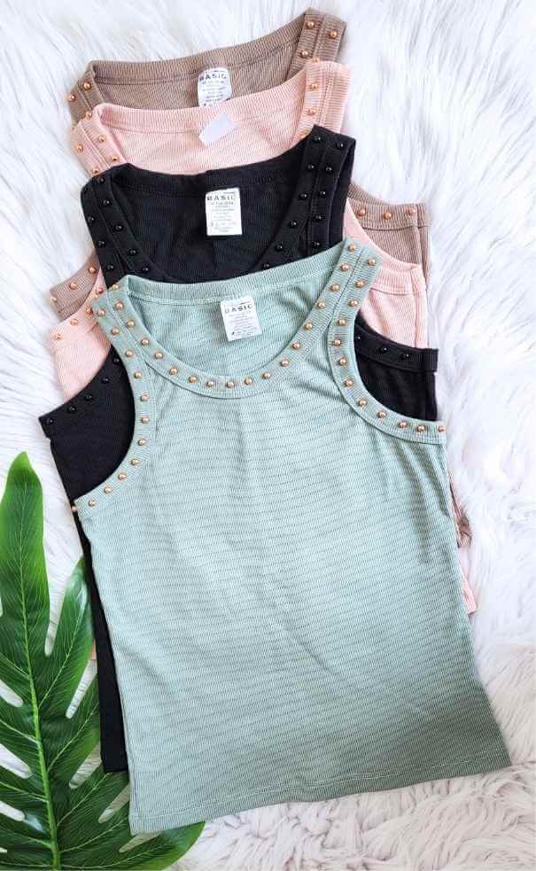 Blusa Sesgo Perlas Rib Tipo Americano