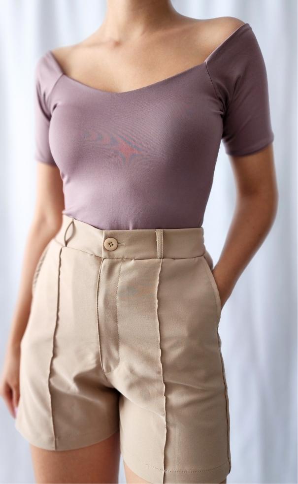 Crop Top Cuello Banedeja Mangas