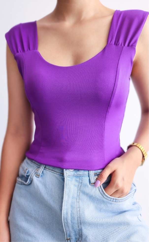 Crop Top Princesa Cuello U