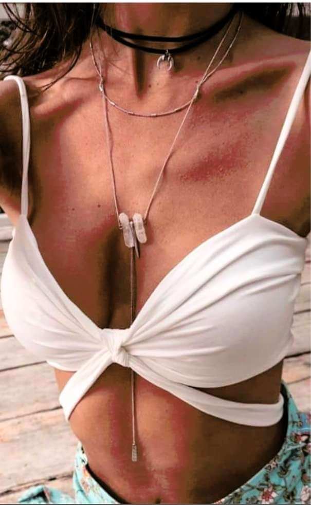 Crop Top Coquette Tira Moño