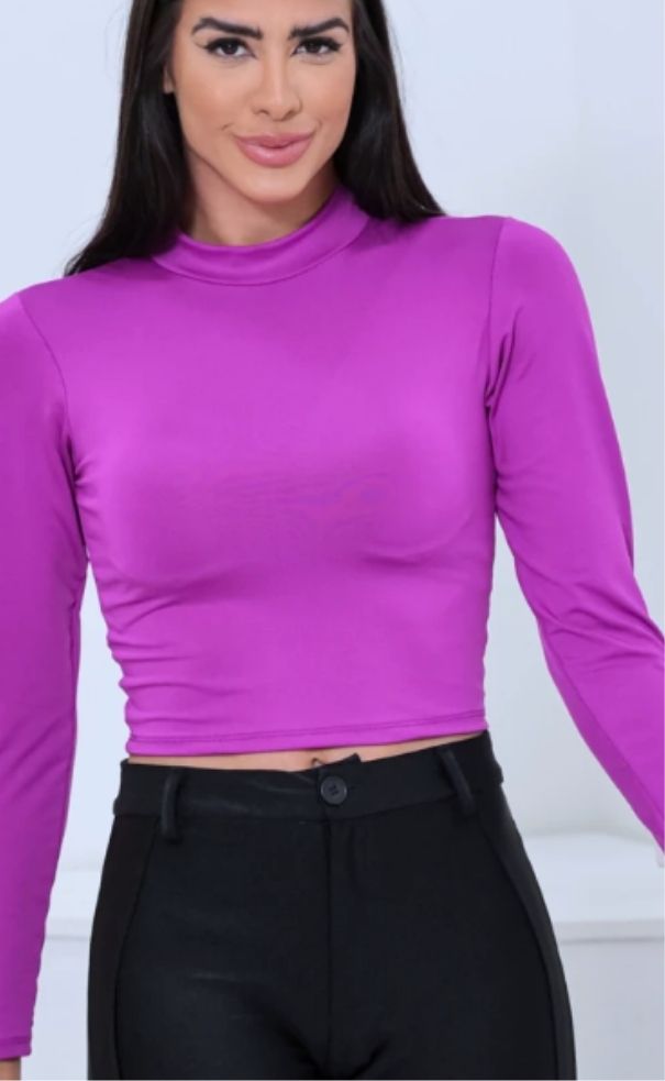 Crop top Manga Larga