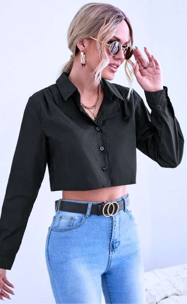 Camisa Corta Manga Larga