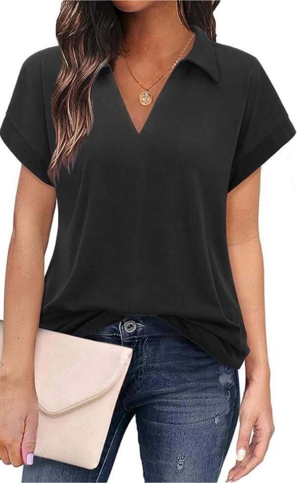 Camisa Cuello V Con Solapa