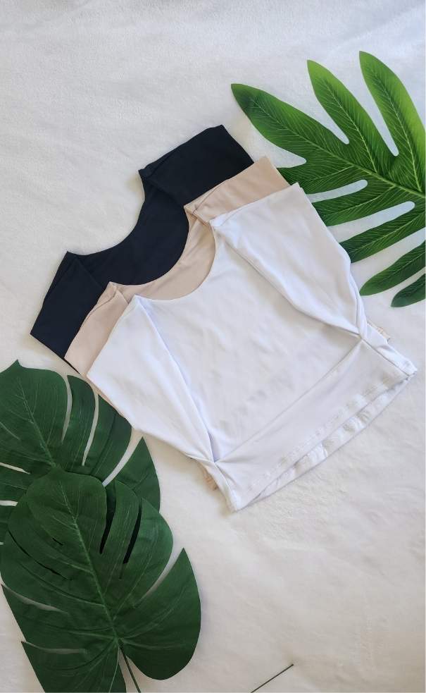 Crop Top Espalda Descubierta Siza Ancho