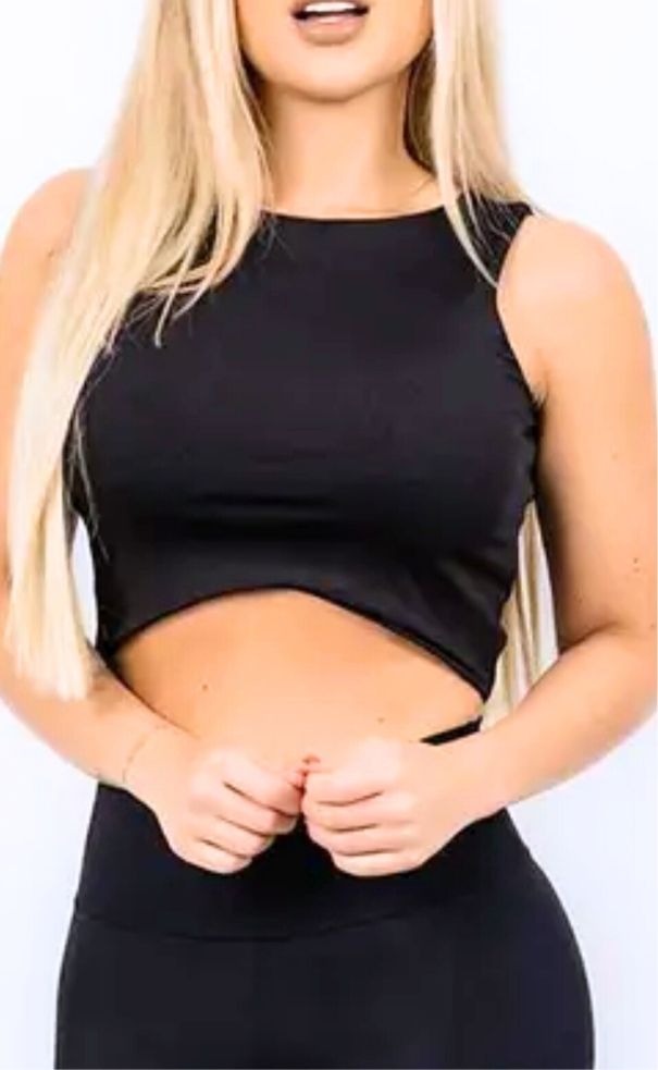 Crop Top Siza Ancho Ombliguero - Polilicra Doble