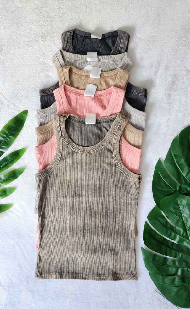 Blusa Esqueleto Rib Tipo Americano Con Sesgo Tie Die