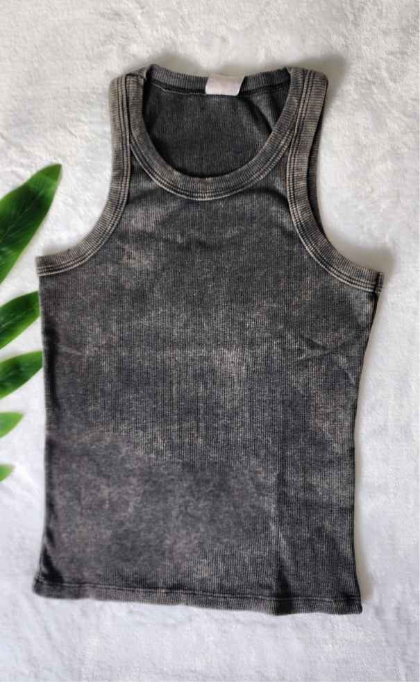 Blusa Esqueleto Rib Tipo Americano Con Sesgo Tie Die