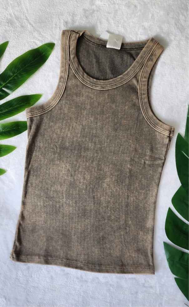 Blusa Esqueleto Rib Tipo Americano Con Sesgo Tie Die