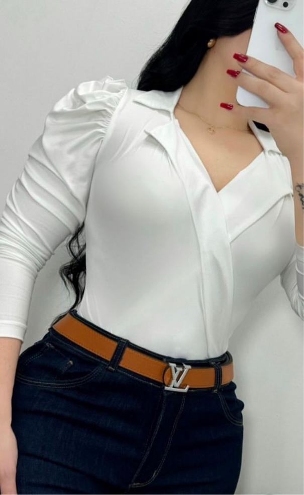 Body Cuello V Manga Larga