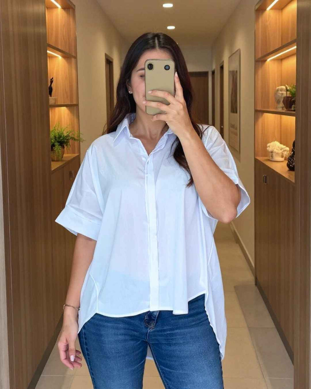 Camisa Oversize Manga Corta