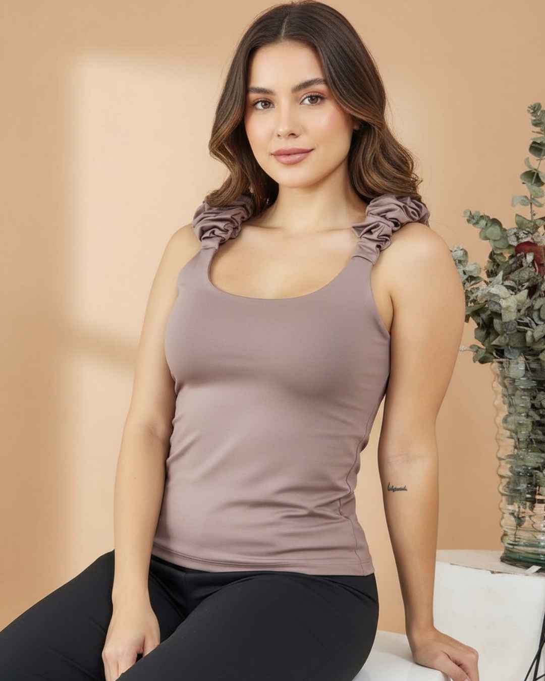 Blusa Manga Corrugada