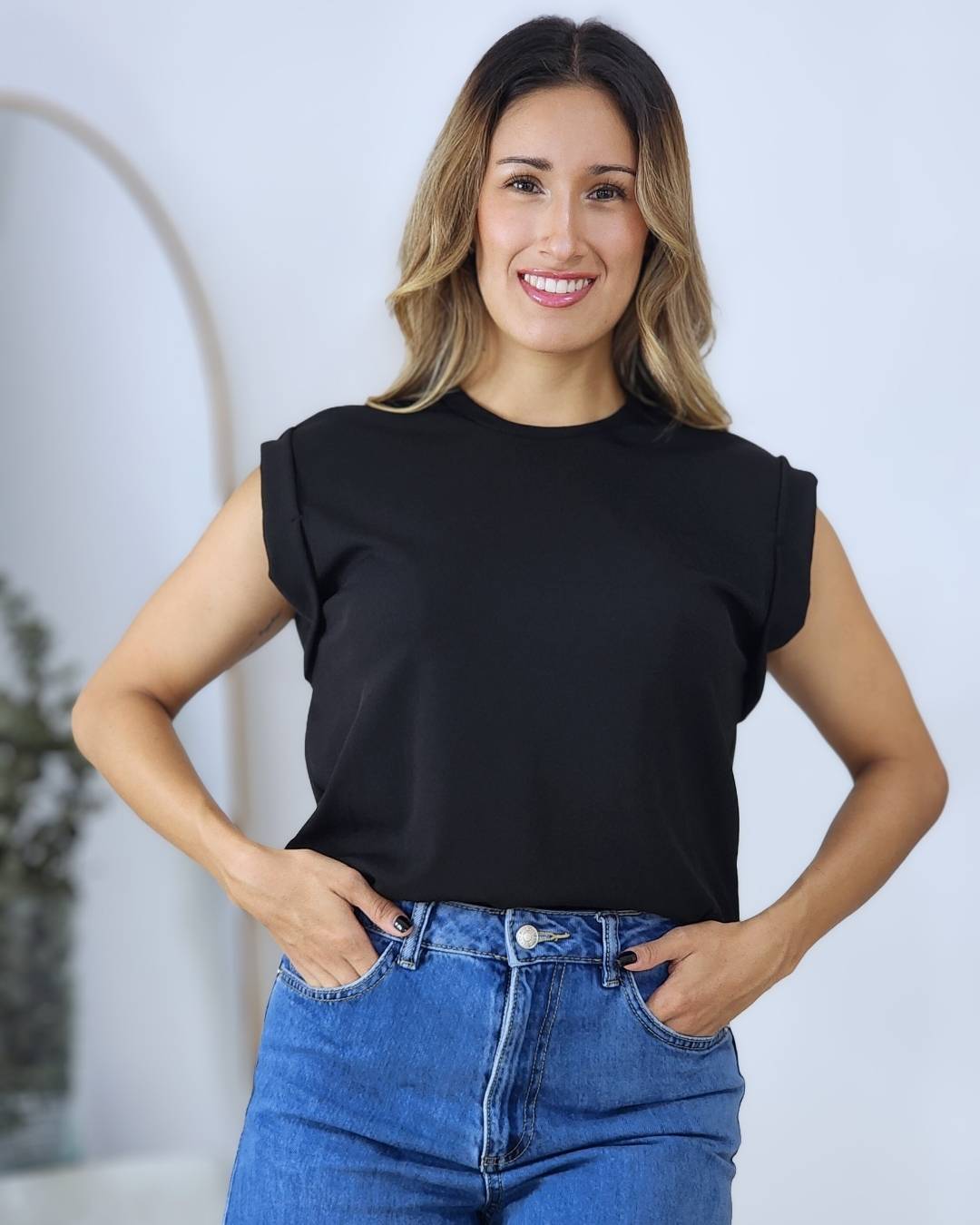 Camiseta Hombrera Rib Cariñoso