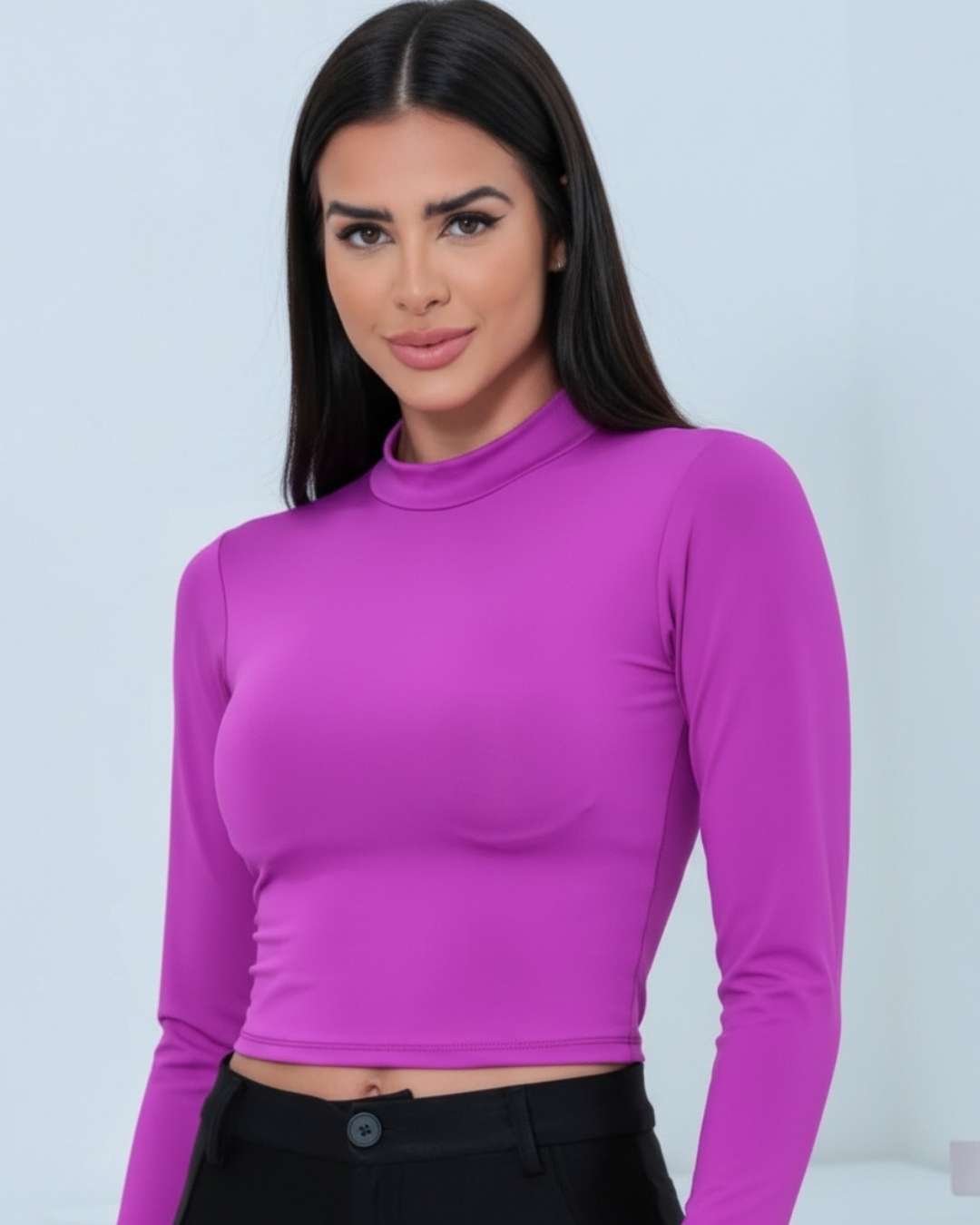 Crop top Manga Larga