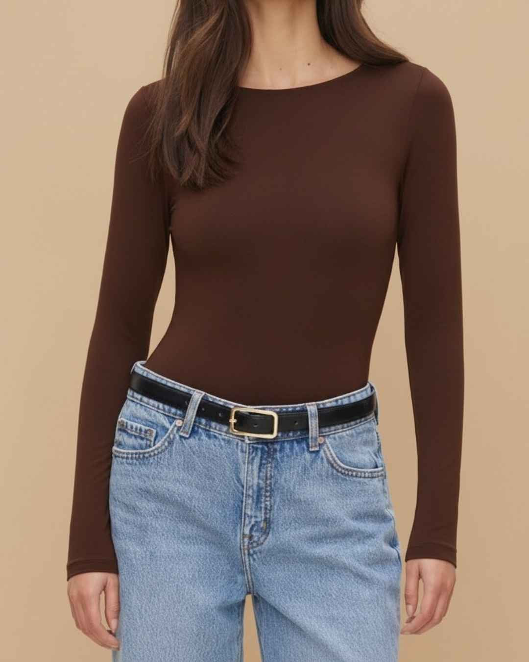 Body Cuello Redondo Manga Larga