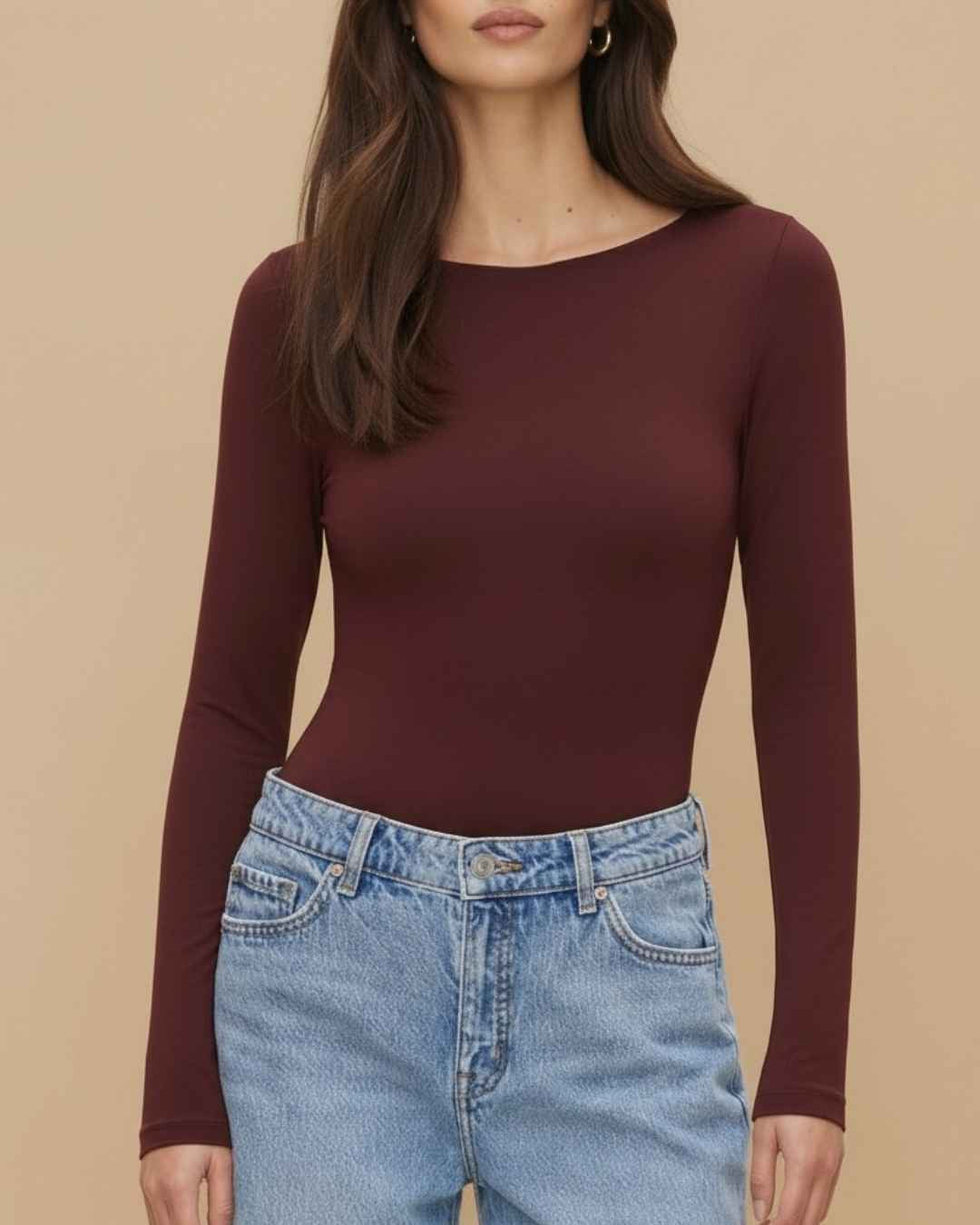 Body Cuello Redondo Manga Larga