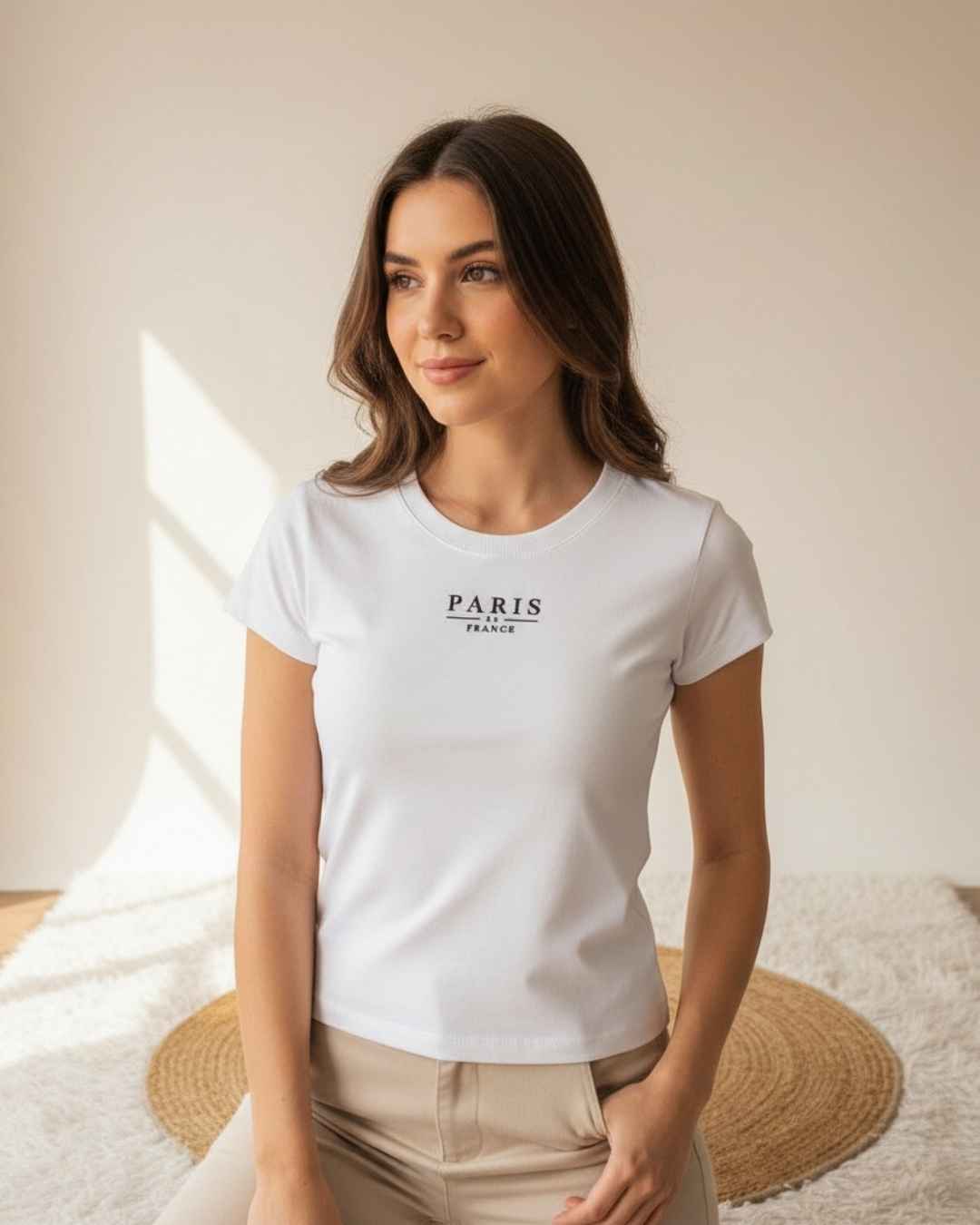 Blusa Camiseta Rib Americano Paris