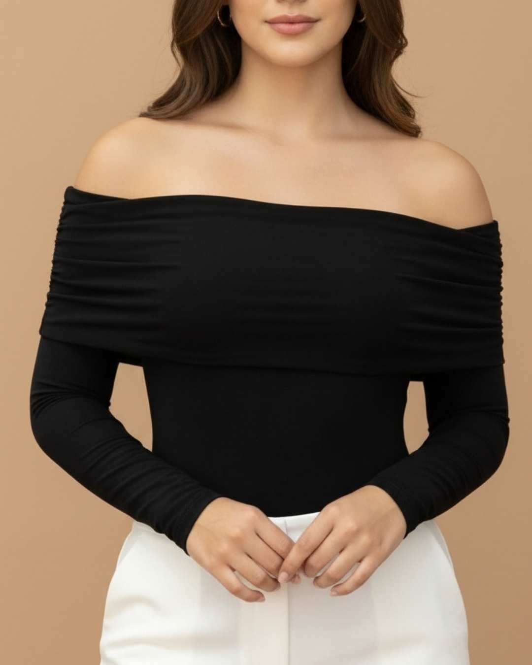 Body Cuello Campesino Manga Larga Polilicra