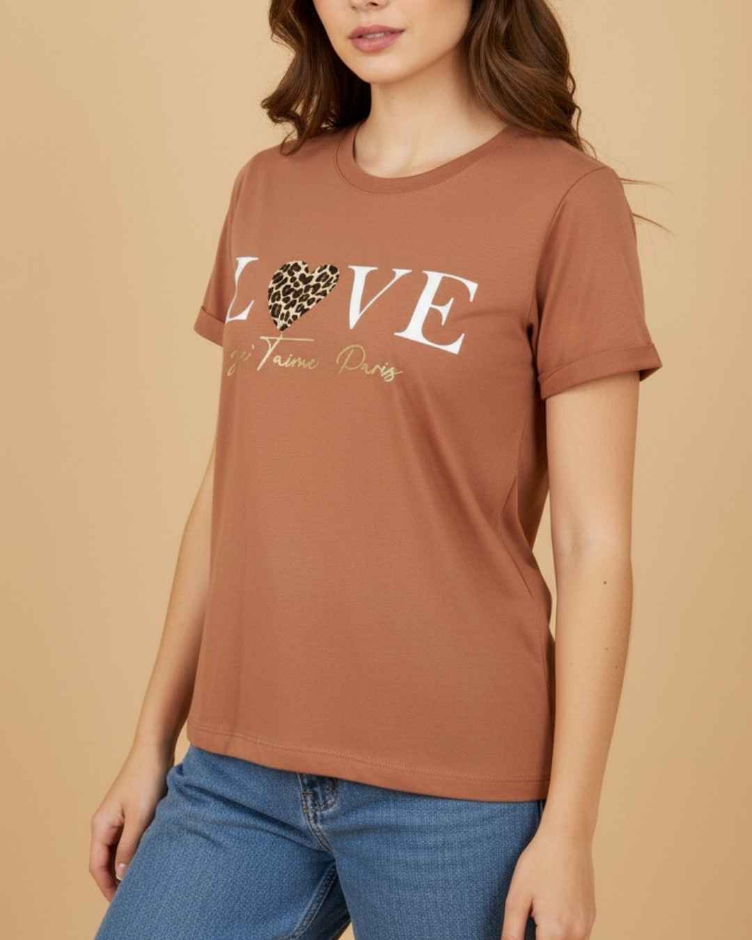 Camiseta Tela Fria Love Je' Taime Paris