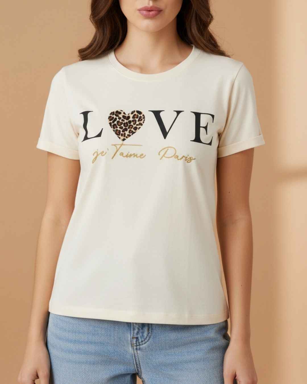 Camiseta Tela Fria Love Je' Taime Paris
