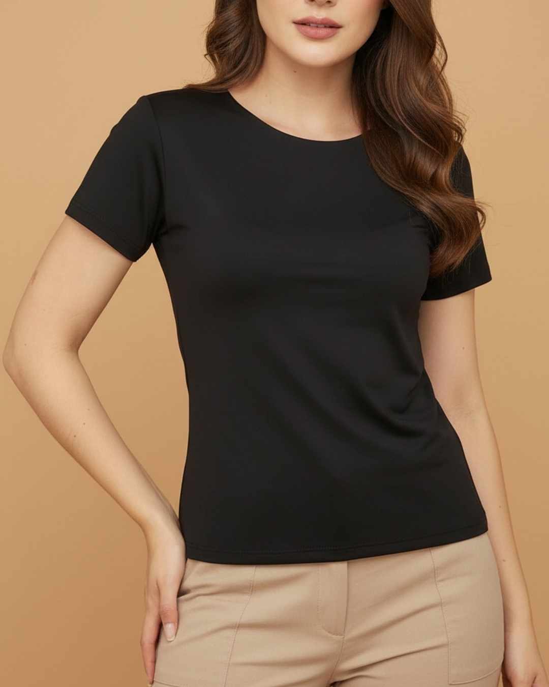 Blusa Cuello Redondo Manga Corta