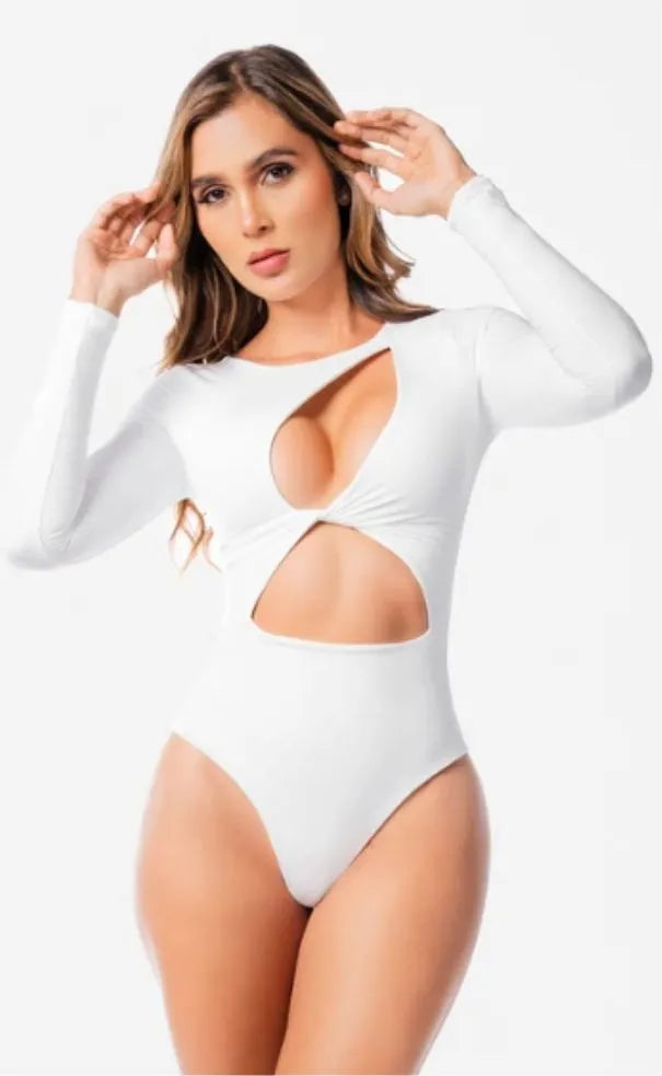Body Manga Larga Aberturas Centro