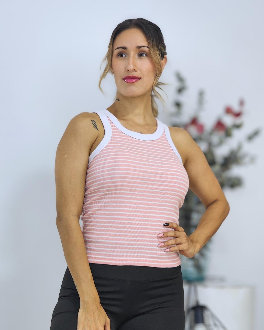 Blusa Rayas Rib Tipo Americano