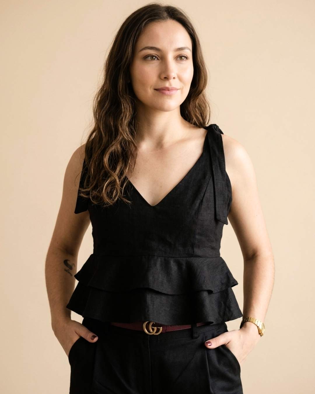 Blusa Lino Boleros Trenza