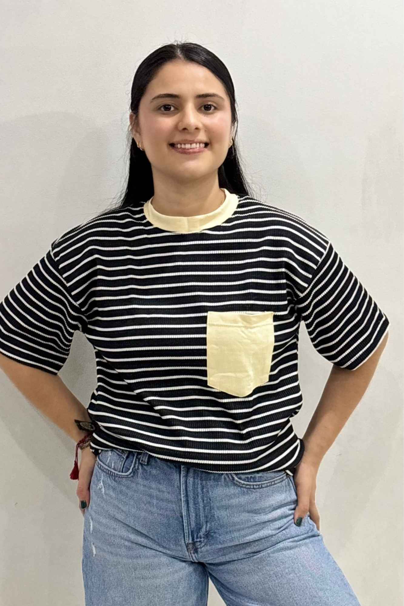 Camiseta Rayas Bolsillo